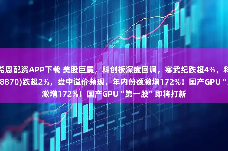 希恩配资APP下载 美股巨震，科创板深度回调，寒武纪跌超4%，科创50指数ETF(588870)跌超2%，盘中溢价频现，年内份额激增172%！国产GPU“第一股”即将打新